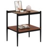 GlasFlength End Tables Contemporary Accent Furniture with Sleek Design for Modern Living Rooms, Brown,19.1”*15.35”*21.14" - 4 of 4