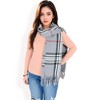 Anna-Kaci Women's Plaid Pattern Scarf with Fringed Edges and Soft Lightweight Material for Year-Round Use - 3 of 4