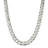 Black Bow Jewelry Men's 15mm, Sterling Silver Solid Flat Curb Chain Necklace - 3 of 4