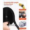 VEVOR Cable Ties, 393.7-Inch Adjustable Hook and Loop Straps with 50 Metal Buckles, Reusable Velcro Cords Straps, Cut-to-Length Wire Strap, Black - 4 of 4