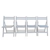 NicBex Wood Folding Chairs Set of 4,Dining Chairs with Slatted Seat for Dining Room,Living Room,Balcony,Space Saving,White - 2 of 4