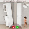 67-inch high storage cabinet, adjustable five-layer storage space, anti-dumping, suitable for bathroom, bedroom, kitchen, living room - 4 of 4