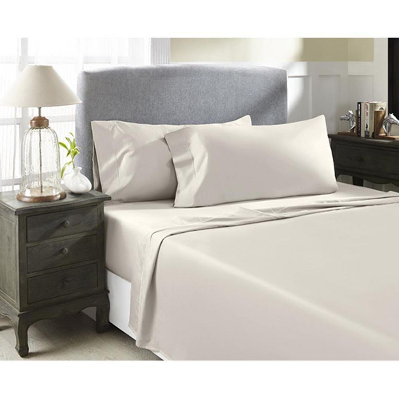 Perthshire Platinum Concepts 800 Thread Count Solid Sateen Sheet - 4 Piece Set - Ash, 1 of 5