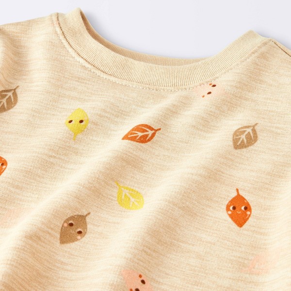 Set de Manga Corta y Pompis para Bebé Hojas de Otoño - Cloud Island™ Avena 3