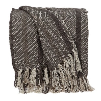 Parkland Collection,Jax Casual Brown 52" X 67" Woven Handloom Throw