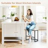 Arceso 1pc Counter Height Bar Stools, Modern Counter Stools Upholstered Barstools, with Curved Backrest and Arms - 3 of 4