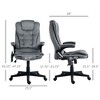 6 Point Executive Office Chair with Heat, Velvet High Back Vibrating Massage Office Chair - 3 of 4