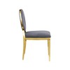 Meridian Furniture,Carousel Grey Velvet Dining Chair, Set of 2 - 3 of 4