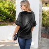 Amaryllis Women's Velvet Ruffle Sleeve Top Luxurious Soft Fabric Comfortable Relaxed Fit Stylish Versatile for Casual - 4 of 4
