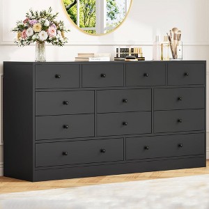 Whizmax 12 Drawer Dresser for Bedroom, 61 Inch Wood Dresser with Power Outlet, Wide Dresser Chest of Drawers for Living Room, Hallway - 1 of 4