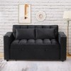 CAVINAS 58" Multi-functional Sofa Bed with Cup Holder and USB Port, Convertible Sofa, Velvet Loveseat Sofa for Living Room - 2 of 4