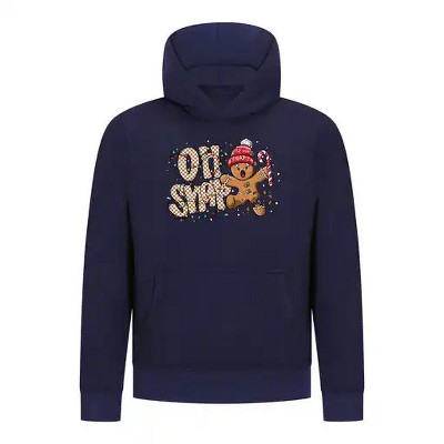 Everyday Kids Christmas Collection Oh Snap Boys Pullover Hoodie – Funny Gingerbread Holiday Sweatshirt