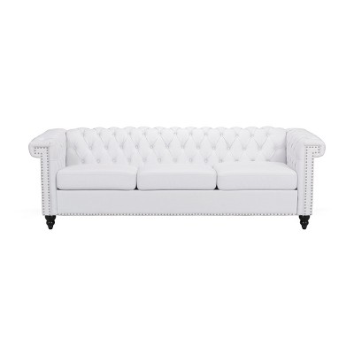 NicBex 83 Inch Morden 3-Seater Sofa Couch with Button Tufting and Nail Head for Living Room,Office,Apartment
