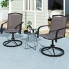 Tangkula Patio Swivel Chairs Set of 2 w/ High Back & Round Metal Base for Backyard - 2 of 4