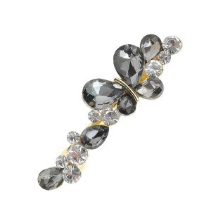 Unique Bargains Rhinestones Butterfly French Barrette Hair Clips 1 Pc - 1 of 4