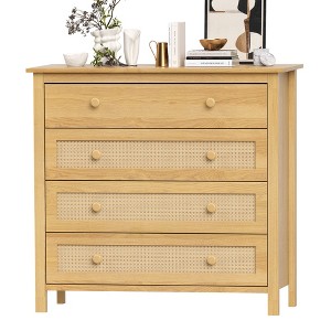 4-Drawer Sideboard Buffet Cabinet, Modern Wooden Console for Kitchen, Living Room, Hallway & Dining Room - 1 of 4