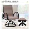 Crestlive Products Aluminum Patio Dining Chairs Outdoor Dining Armchair With Sunbrella (Set of 2) - 4 of 4