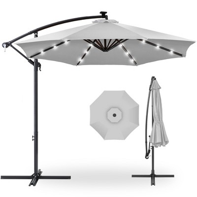 Best Choice Products 10ft Offset Hanging Outdoor Market Patio Umbrella w/ Easy Tilt Adjustment
