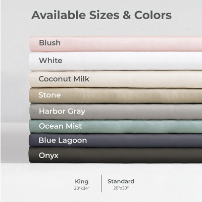 King Harbor Gray Hypoallergenic Cotton Pillowcase Set