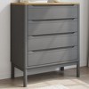 vidaXL Chest of Drawers Hallway Bedroom Furniture Solid Wood Pine - 3 of 4