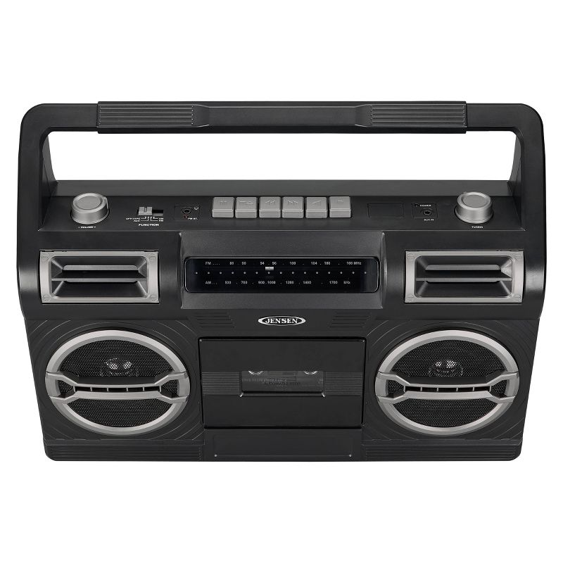 JENSEN Portable AM/FM Radio with Cassette Player/Recorder and Built-in Speakers - Black, 3 of 7