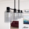 Hunter Fans 4.5" Lochemeade Ceiling Light Natural Iron Finish - Modern Linear Chandelier with 4 Glass Dome Shades - 3 of 4