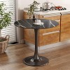 Dexmalle Round Table with MDF Top and Steel Base Tulip,Black - 3 of 4
