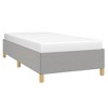 vidaXL Twin Bed Frame, Fabric Upholstered Platform Bed Frame, Light Gray, No Mattress - 2 of 4