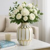 Sculptural Ceramic Flower Vase for Office, Living Room Decor, Table, and Bedroom Display - House Decor with Style for Any Space - 3 of 4