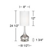 360 Lighting Modern Table Lamp with USB and AC Power Outlet Workstation Charging Base 24.5" High Brushed Nickel Droplet Living Room Desk Bedroom - 4 of 4