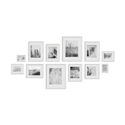 Haus and Hues Oxford Gallery Wall Frame Set with Real Glass and Mat