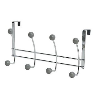 Evideco French Home Goods Versatile Over-the-Door Metal Rack with Ceramic Hooks - 1 of 4