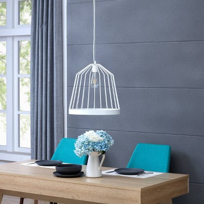 15" Clide Pendant Lamp White - Aiden Lane