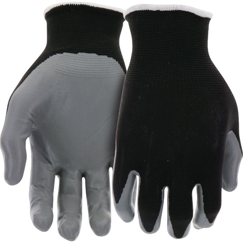Do it Best  Men's Medium Nitrile Coated Glove, Black & Gray DB31211-M, 1 of 2