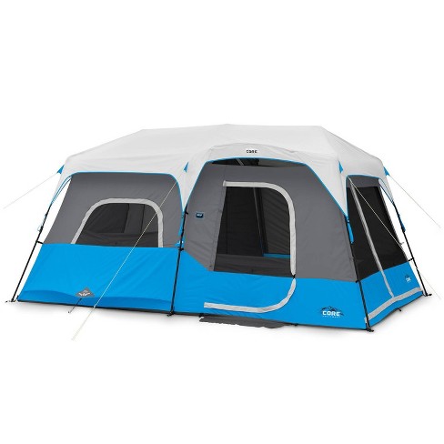 10 Person Lighted Instant Cabin Tent with Screen Room Rainfly – Core  Equipment