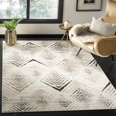 Amsterdam Geometric Cream/Beige Synthetic 5'1" x 7'6" Area Rug