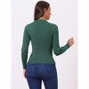 Allegra K Women's Turtleneck Solid Long Sleeve Ribbed Knit Pullover Sweater Jumper - 4 of 4