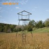 Muddy 12 Foot Quad Pod Ladder Stand with Large 57" x 57" Platform and Hunting Blind, Hunting Gear Deer Blind with 4 Windows, Epic Camo - 3 of 4