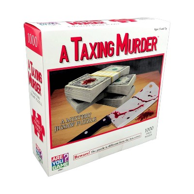 AreYouGame.com A Taxing Murder Classic Mystery Jigsaw Puzzle - 1000 Pc