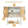 Garvee Bathroom Over The Toilet Storage Cabinet with Rattan Door and Adjustable Shelf - 4 of 4