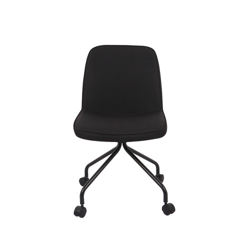 Modern Rolling Office Chair Black, Modern Black Desk Chair