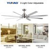 72 Inch Ceiling Fan Industrial Ceiling Fan With 3 Light Color Changing Remote Control Outdoor Ceiling Fans - 2 of 4