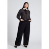 ELOQUII Women's Plus Size Polka Dot Collared Blouse - 4 of 4
