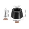 Unique Bargains Non-Slip Rubber Bumper Feet with Stainless Steel Washer Screws - 2 of 4