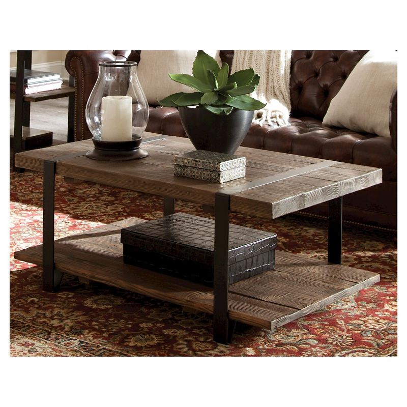 42&#34; Modesto Solid Coffee Table Brown - Alaterre Furniture, 3 of 8