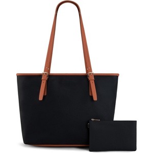 Tote Bags Vegan Leather Handbags for Women Top Handle Ladies Shoulder Bags - 1 of 4