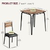 3-Piece Farmhouse Dining Table Set for 2 with Wood Tabletop and PU Upholstered Chairs, Kitchen Table and Chairs for Living Room and Dining Room - 2 of 4