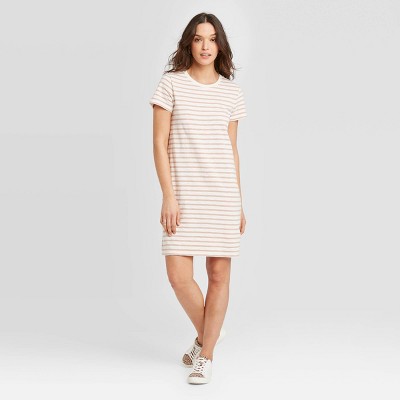 short sleeve striped dress