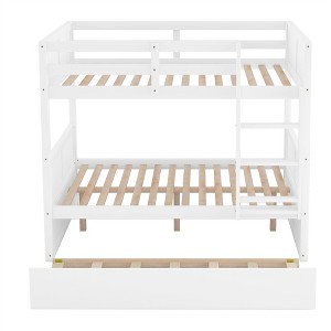 Racxily Full Over Full Bunk Bed with Twin Size Trundle - 1 of 4