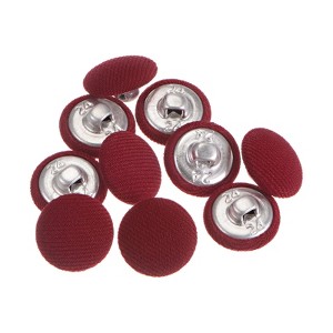 Unique Bargains Round Metal Sewing Cloth Covered Button 10 Pcs - 1 of 4